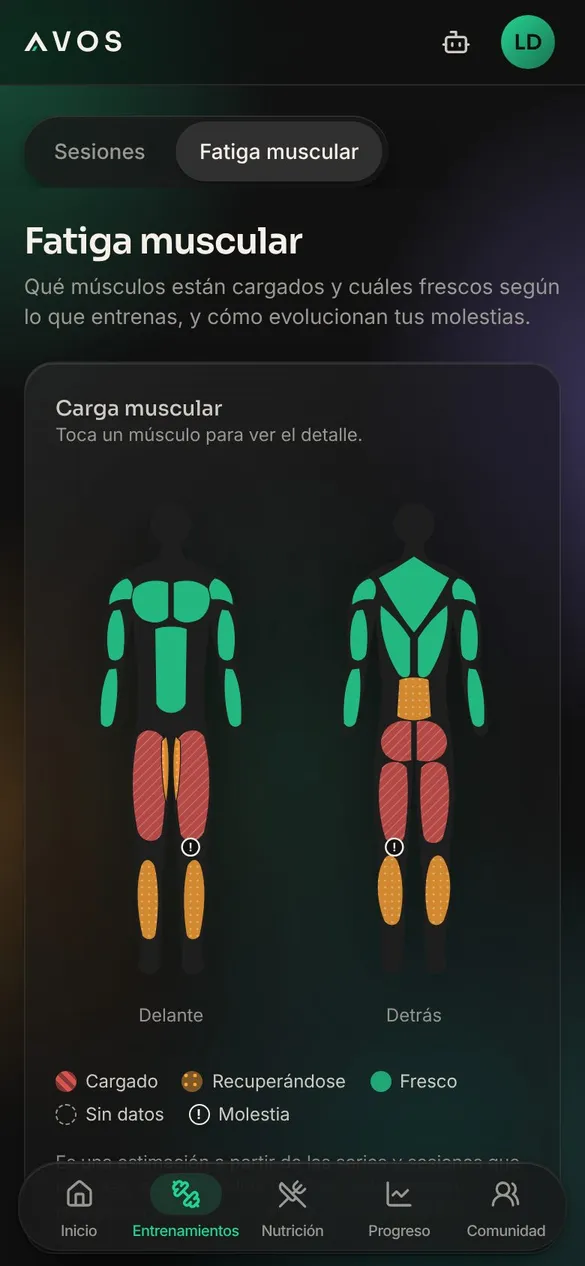 Mapa de fatiga muscular